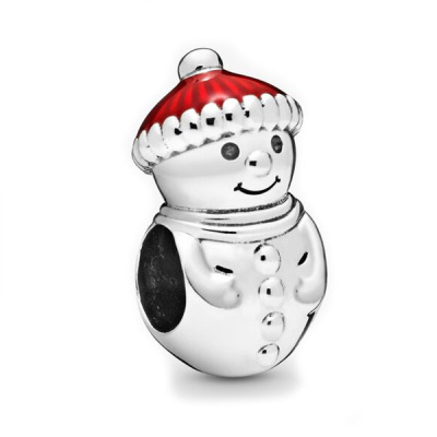 Пандора Шарм Чарівний сніговик в капелюсі Санти 798478С01