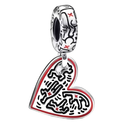 Пандора Шарм-підвіска «Серце та люди» Keith Haring™ x Pandora 792215C01